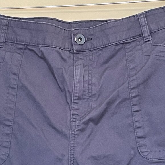 Embroidered Floral Lightweight Cargo Capri Cropped Pants Blue Size 18 - Picture 6 of 8